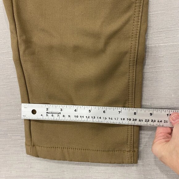 CAT Caterpillar Work Pants Mens 30 x 34 Brown Canvas Fleece Lined Insulated - Picture 11 of 15